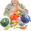 DIY Disassembly Assembly Dinosaur Toy Set Screw Combination Assembling Dinosaur Model Kids Educational Toy ChristGift. 