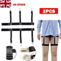 2pcs Men Elastic Garter Belt Sock Shirt Stay Holder Clip Non-slip Locking Clamp. 