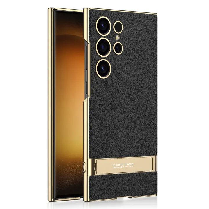 GKK%20Triumph%20Ultra-Thin%20Plain%20Leather%20Phone%20Case%20with%20Holder%20For%20Samsung%20Galaxy%20S24%20Ultra%205G%20-%20Image%207