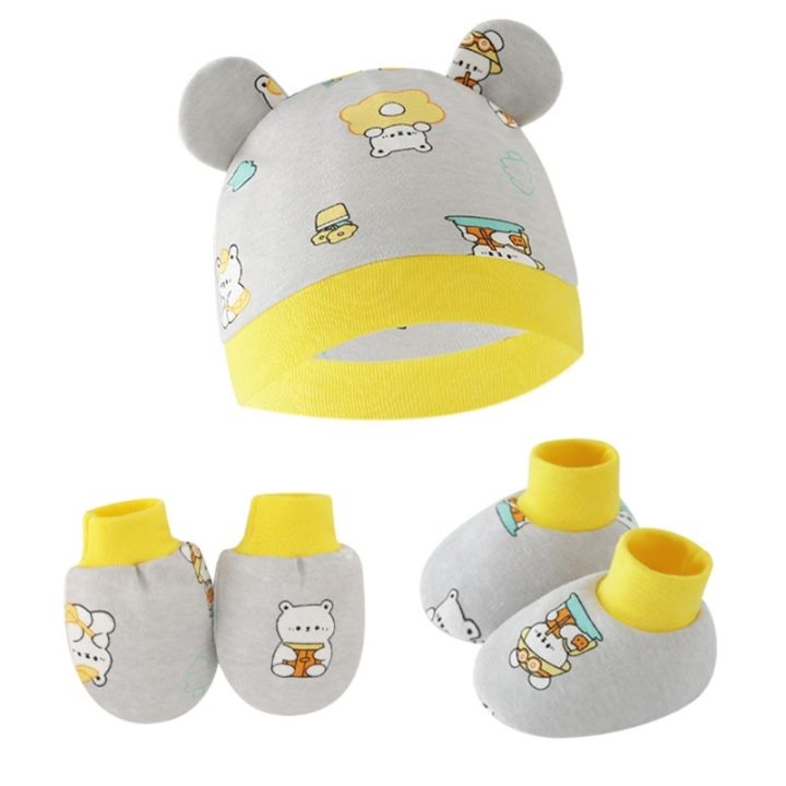 3pcs/set%20Cotton%20Newborn%20Cap%20with%20Anti%20Scratch%20Mittens%20and%20Foot%20Cover%20Infant%20Warm%20Headwear%20Baby%20Gloves%20with%20Socks%20Set%20Bzzo%20-%20Image%206