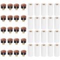 20Sets Billiard Cue Tips with Pool Cue Stick Ferrules 12mm Billiard Screw-on Tips Replacement for Nine Ball.