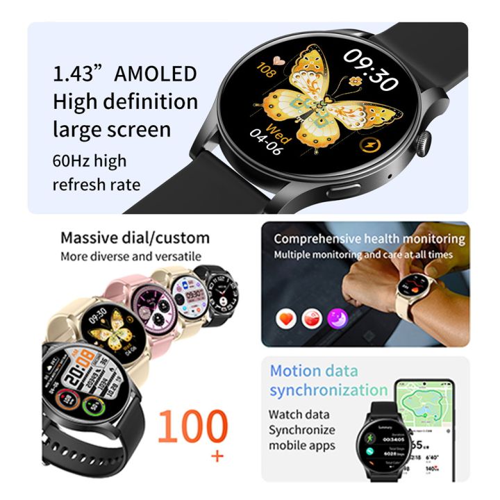 BOZLUN%20Smart%20Watch%20For%20men%20women%201.43%20''%20AMOLED%20%20Screen%20Bluetooth%20calling%20with%20AI%20voice%20assistant,%20mini-games,%20calculator%20function%20IP68%20Waterproof%20Sports%20Fitness%20SmartWatch%20For%20Android%20%20iOS%20-%20Image%205