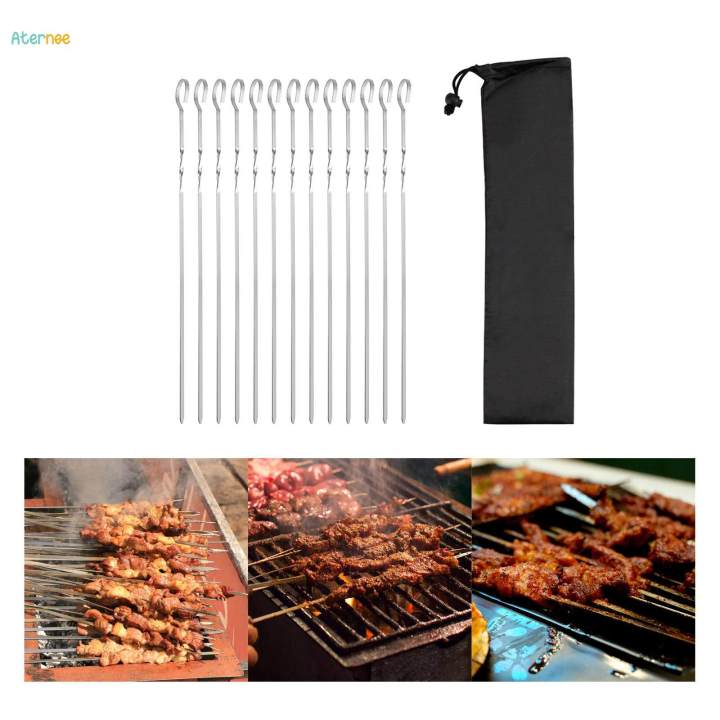 12Pcs%20Kabob%20Skewers%20for%20Grilling%20Metal%20Flat%20Stainless%20Steel%20Long%20BBQ%20Skewers%2014%20Inch%20-%20Image%206