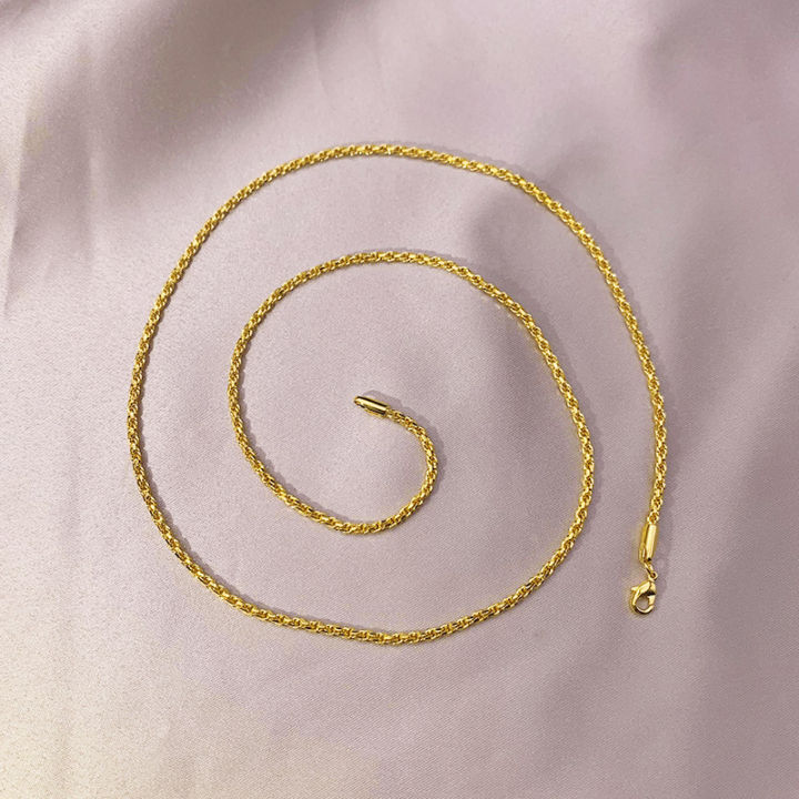 Vietnam%20Shajin%20ladies%20necklace%20plain%20chain%20lobster%20buckle%20temperament%20imitation%20gold%20plated%20jewelry%20long%20chain%20women's%20new%20accessories%20gifts%20-%20Image%202