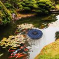 Solar Pond Aerator Oxygen Pump With Air Hose and Bubble Stone.