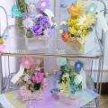 Decorative Flower Arrangement Box Customizable Packaging Materials New Style Portable Flower Box Craft Box Gilded DIY Flower Kit for Teacher's Day Gift Floral Presentations Flower Arrangement. 