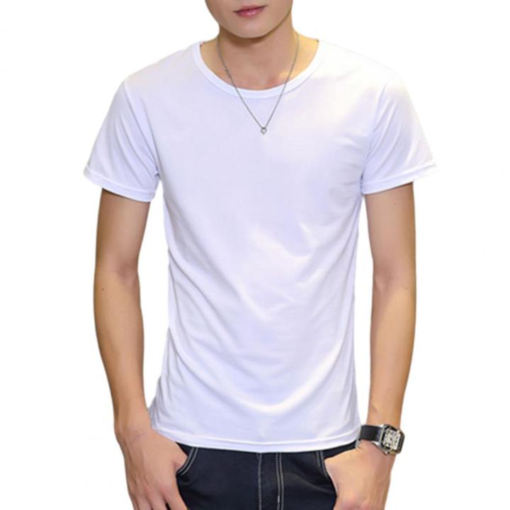 Summer%20Men%20T-shirt%20Round%20Neck%20V%20Neck%20Short%20Sleeve%20Pullover%20Tees%20Solid%20Color%20Soft%20Breathable%20Thin%20Simple%20Style%20Casual%20Men%20Top%20-%20Image%202