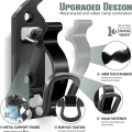 6 Pcs Garage Rack Metal Rubber Clamp Mounting Brackets, Durable Holder Clamp Mount Kit (Black).