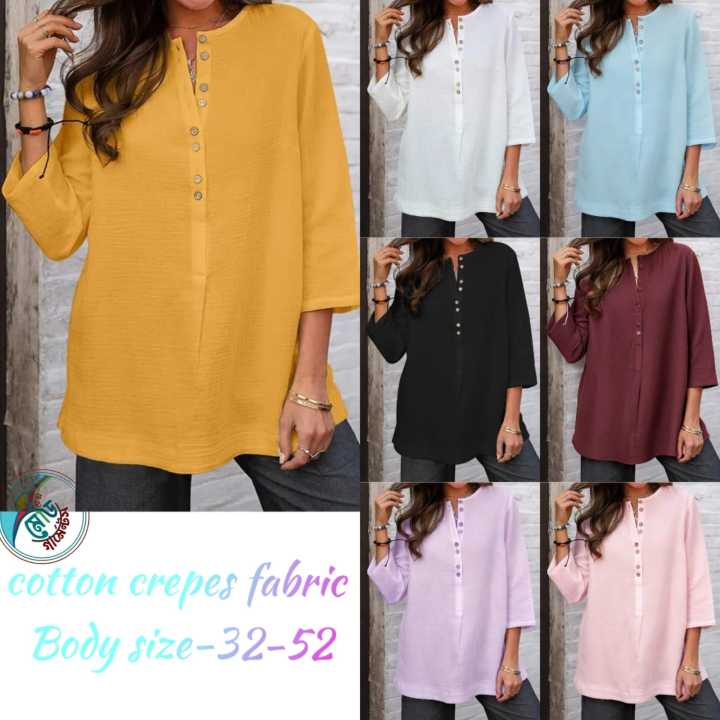 Comfortable Vibes: Lightweight Cotton Tunic Top for Women