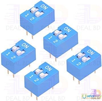 3Pcs%202%20Position%20DIP%20Switch%202.54mm%20Pitch%20Horizontal%20DIP%20Switch%20Two%20Positions%20Piano%20Type%20Dial%20DIP%20Slide%20Switch%20For%20Electronics%20Circuit%20PCB%20-%20Image%202