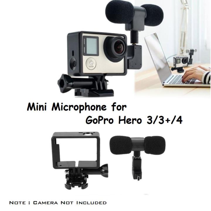 MASUNN 3.5mm Actieve Clip Microfoon Microfoon Voor Sport Camera GoPro Hero 1 2 3 3