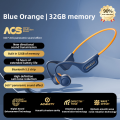 POLVCDG-X15 32G bone conduction earphone wireless Bluetooth IPX5 sweat resistant microphone suitable for outdoor running cycling.