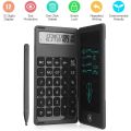 Calculator Notepad 6 Inch LCD Writing Tablet Digital Drawing Pad with Stylus Pen Erase Button Lock Function.