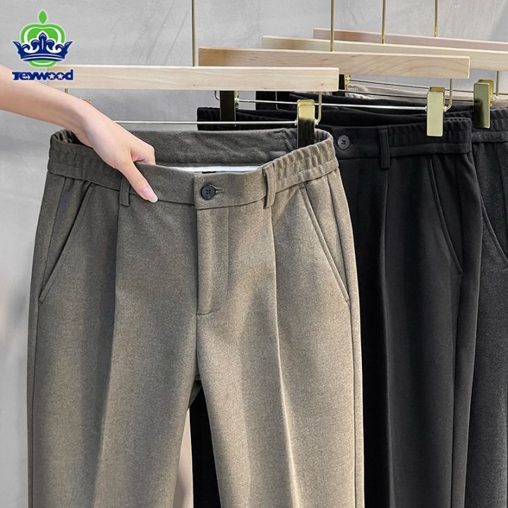 Autumn%20Winter%20Suit%20Pants%20Men%20Thick%20Business%20Elastic%20Waist%20Classic%20Grey%20Brown%20Woolen%20Straight%20Korean%20Formal%20Trousers%20Male%2027-38%20-%20Image%203