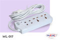 Maxline Multiplug 4 Port Multi Extension Socket Model: ML-017-3 Miter Wire-10 Fit/Hand Long  Cable. 