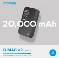 Momax Q.Mag X2 Gen 2 20000mAh 15W Magnetic Wireless Power Bank (IP120). 