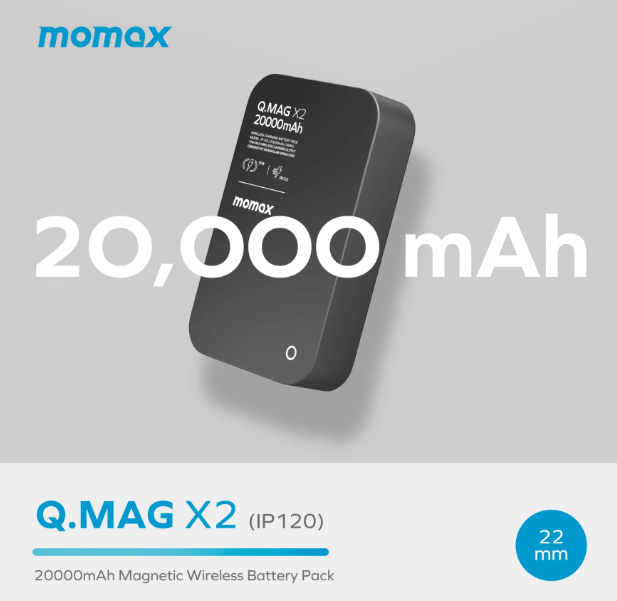 Momax%20Q.Mag%20X2%20Gen%202%2020000mAh%2015W%20Magnetic%20Wireless%20Power%20Bank%20(IP120)%20-%20Image%204