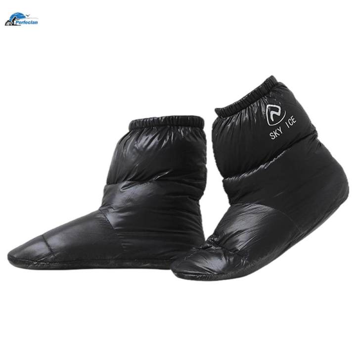90% White Duck Down Booties Boots Shoes Slippers Women Men Camping Backpacking Home