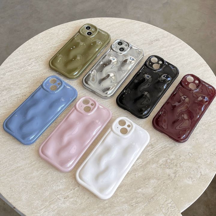 【Solo Yolo】Creative Pure Color Meteorite Pattern Apple 14promax Phone Case Applicable iPhone13pro Protective Case Drop-Resistant 12p