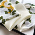 Flower Silk Square Scarf Women Satin Shawl Wrap Hijab Female Hair Band Wrist Luxury Headkerchief 70*70cm Echarpe 2024 Bandana.