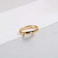Stainless Steel Jewelry Women Rings 18K Gold Plate Curved Hollow Star Rings for Women. 