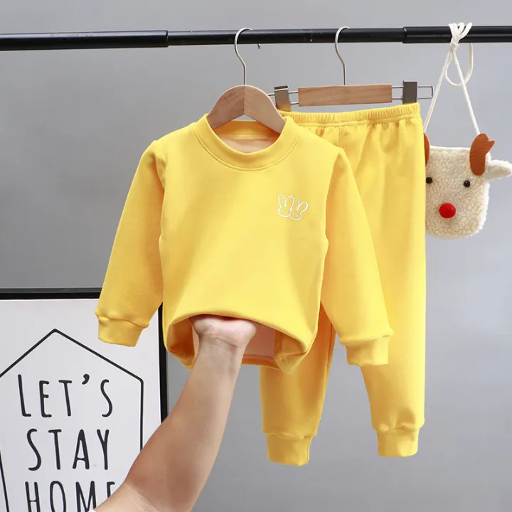 New%20children's%20autumn%20clothes%20and%20pants%20underwear%20set%20for%20middle%20and%20big%20children%20solid%20color%20velvet%20autumn%20clothes%20and%20autumn%20pants%20for%20men%20and%20women%20Bao%20autumn%20clothes%20set%20-%20Image%203