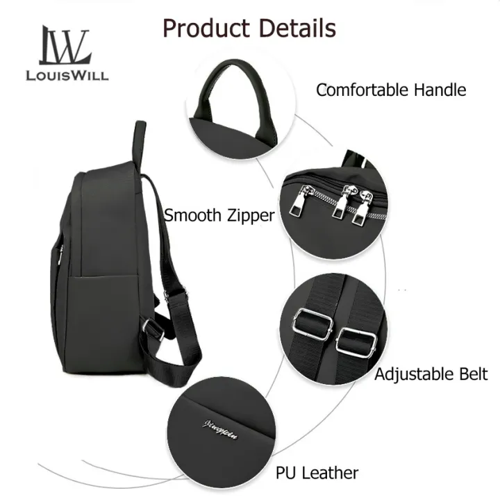 LouisWill%20Woman%20Backpack%20Candy%20color%20Shoulder%20Bags%20Fashion%20Daisy%20Ornament%20Backpack%20Shoulder%20Bags%20PU%20Women%20Bag%20Large%20Capacity%20Premium%20Oxford%20Travel%20Hiking%20Outing%20Backpack%20-%20Image%207