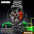 SKMEI 1787 Rotation Wheels Fashion Men Stainless Steel Watch For Man. 