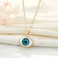 Wholesale 3D evil eye necklace pendant chains gold plated silver plated red evil eye decor jewelry man or woman necklace.