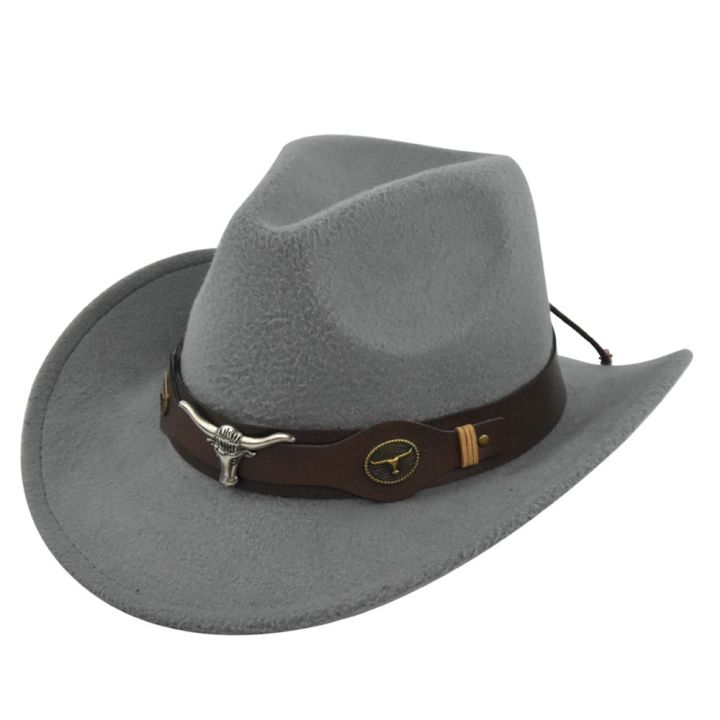 %EF%BC%88NEW%EF%BC%89Black%20Cowboy%20Hat%20Jazz%20Knight%20Hats%20Felt%20Hats%20With%20Bull%20Shaped%20Decor%20Grassland%20Country%20Hat%20Sombrero%20-%20Image%203