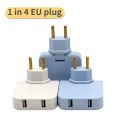 USB Multi Plug Converter 4 in 1 Adapter Travel Mutli Socket (2 USB 2 Power Socket) 2500W High Power EU Bangladesh Standard 180° Rotating Coverter Socket AC Adapter. 