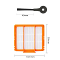 Replacement Mop Brush Filter Kit Replacement Accessories for RV2610WA RV2620WA RV2410WD AV2610WA AI Ultra 2-In-1 Robot Vacuum Part.