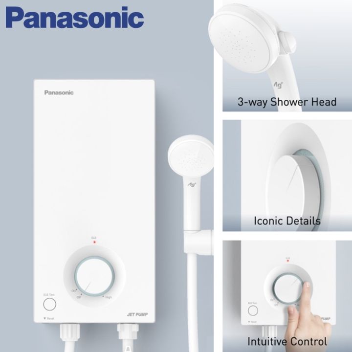 Panasonic DH-3VP1MW V-Series Jet Pump Instant Water Heater | Electric Home Shower