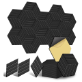 12 Pack Self Adhesive Acoustic Panels Soundproof Wall Panels,Sound Proof Foam Panels for Noise Absorbing Easy Install Easy to Use.