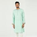 Masculine  Premium Semi Fit Panjabi - Lime. 