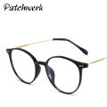 2022 New Light Ladies Plain Flat Mirror Retro Oval Rice Nail Glasses Frame Korean Version Blue Light Blocking Glasses.