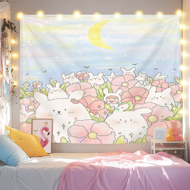 Cute%20Cartoon%20CureinsWind%20Xiaohongshu%20Bedroom%20Background%20Cloth%20Wall%20Cloth%20Live%20Tapestry%20Bedspread%20Decorative%20Canvas%20-%20Image%207