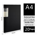 30 pages A4 File Folder Display Book Portable Plastic cover 20 pages Paper Document Organizer 40 pages 60 pages File Folder for. 