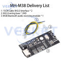 5v 5w Wireless Bt5.1 Audio Module Type-C Port Stereo Sound Amplifier Board For Audio Diy Modifications Mh-Mx38. 