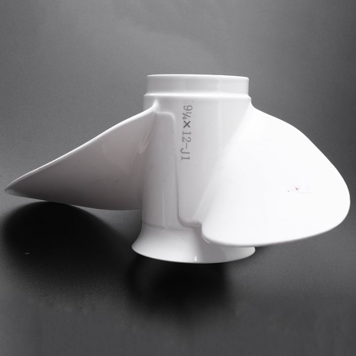 QUANBU%202X%20Ship%20Engine%20Outboard%20Propeller%203-Bladed%20Rotary%20Paddle%20683-45941-00-el%209%201/4%20x%2012%20for%20Yamaha%209.9-15Hp%20Aluminum%20White%20-%20Image%202