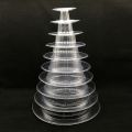 10 Tier Tower Macaron Macaron Display Stand Round Cake Stand PVC Tray Birthday Wedding Display Rack Cake Decorating Tools - Transparent color. 