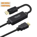 Active 8K HDMI 2.1 to Displayport 1.4 Cable 4K HDMI to Displayport 144Hz converter adapter HDMI 2.1 in to Displayport DP 1.4 out. 