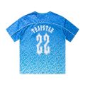 Trapstar Monogram Football Jersey T-shirts Blue No.22 Men Women 1:1 Short Sleeve Oversized Casual Tops Tee.