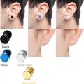 Stainless Steel Dambel Men's Earrings- 1 Pair. 