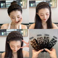 Wig Hair Hoop Women's Wig Stickers Wig Set Natural Widened Twist Braid Hair Band Simulation Hair Accessories Cover Cover Gray Hair Artifact.