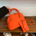 Texture Pop Bag 2023 Fashion Versatile Striped Two-Piece Shell Bag Lady Versatile Tide One Shoulder Crossbody Bag.