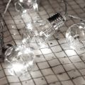 Led Christmas Lights 5M/8M 10/20Bulb G45 Globe Festoon Bulb With Copper Wire Fairy Light Solar Powered Party Ball String Lamps----warm white 8m20bulbs. 