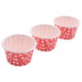 100X Paper Cupcake Baking Cups, Red Dot : 3.8cm x 3cm x 5cm. 