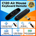 Air Mouse Remote For Android TV Smart Television Projector Android TV Box PC Laptop C120 Air Mouse Wireless Rechargeable Mouse And Keyboard Combo. 