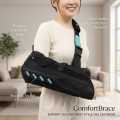 Universal Shoulder Abduction Arm Sling, Medical Support Brace, Black with Turquoise Accents | UM C-17.